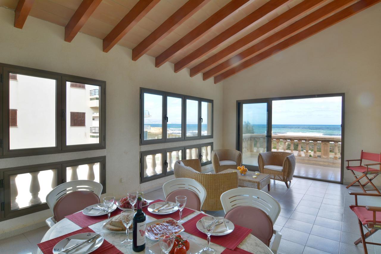 Front Line Beach Apartment In Son Serra 松塞拉德马里纳 外观 照片